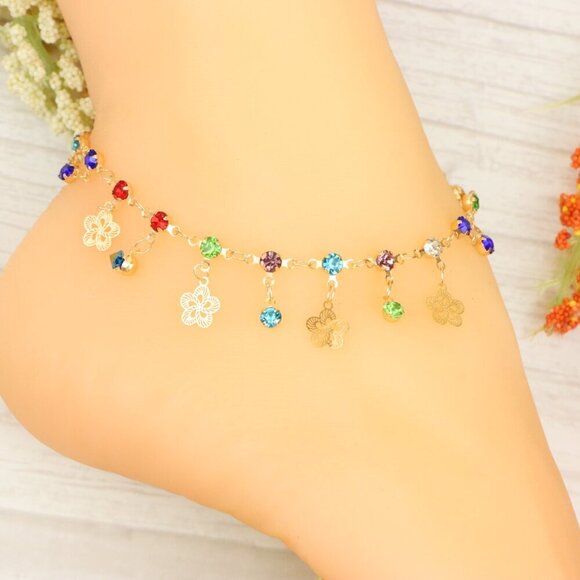 "Handmade Anklet – Elegant & Delicate Jewelry for Women | UNVRC1202 - Picture 1 of 10